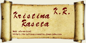 Kristina Rašeta vizit kartica